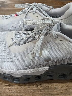 On Running Women's Light Gray & Dark Gray Cloud-Enhanced Sneakers